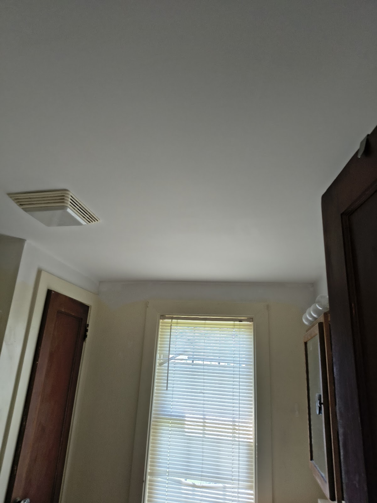 Bathroom ceiling window — drywall and painting by Smooth Finish, Fort Wayne